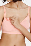 Zivame Maternity Double Layered Non Wired 3/4th Coverage Nursing Bra - Peach Pearl — thumbnail 6